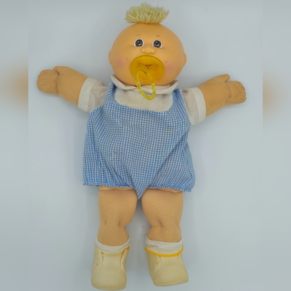 Vintage 1985 Cabbage Patch Kids Preemie Boy Blonde Hair Brown Eyes Baby Doll - Picture 4 of 16